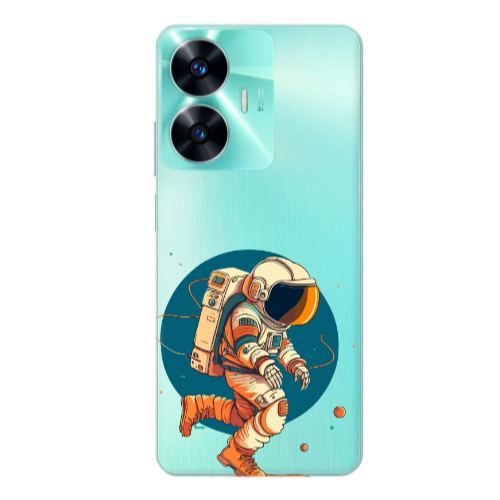 Realme C55 Run Space Transparent Silicone TPU Θήκη