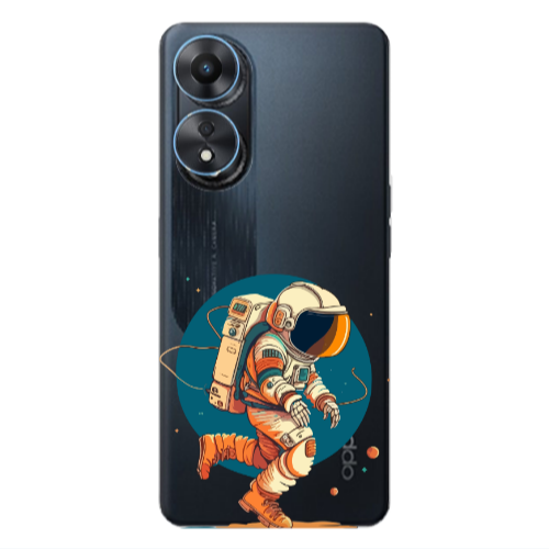 Oppo A 98 Run Space Transparent Silicone TPU Θήκη