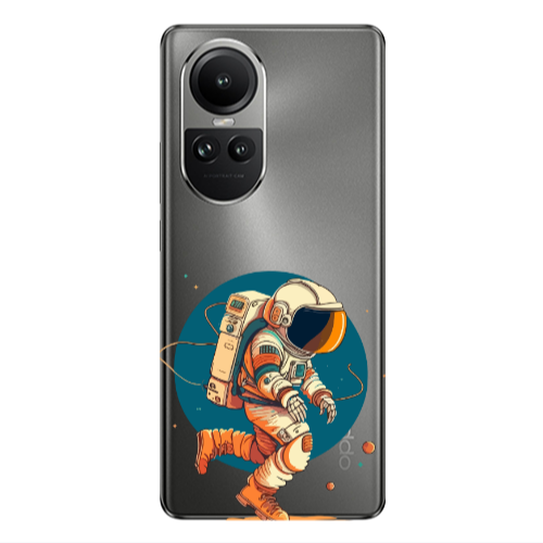 Oppo Reno10 5G Run Space Transparent Silicone TPU Θήκη
