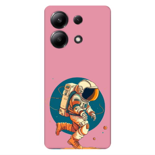 Xiaomi Redmi Note 13 4G Run Space Pink Colored Silicone TPU Θήκη