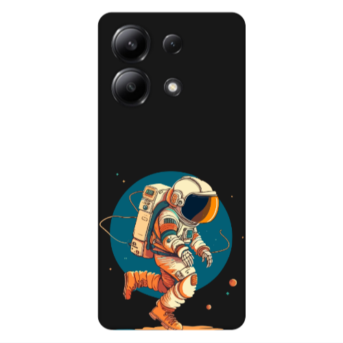 Xiaomi Redmi Note 13 4G Run Space Black Colored Silicone TPU Θήκη