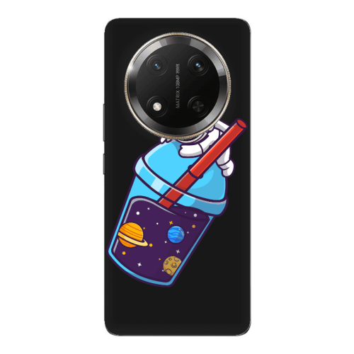 Honor Magic 7 Lite Longing in space Black Colored Silicone TPU Θήκη