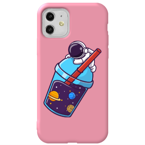 Apple iPhone 11  Longing in space Pink Colored Silicone TPU Θήκη