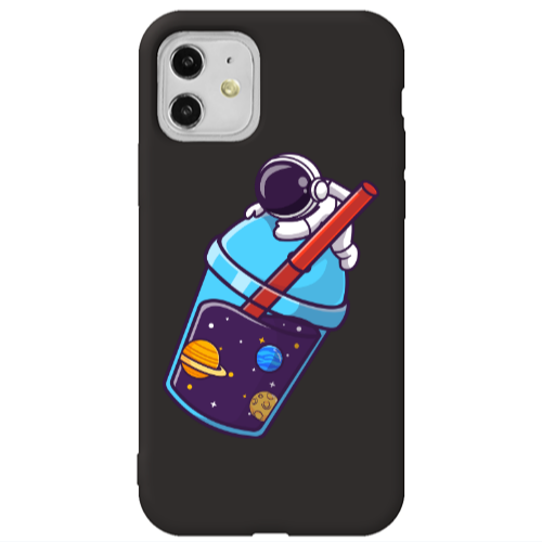Apple iPhone 11  Longing in space Black Colored Silicone TPU Θήκη