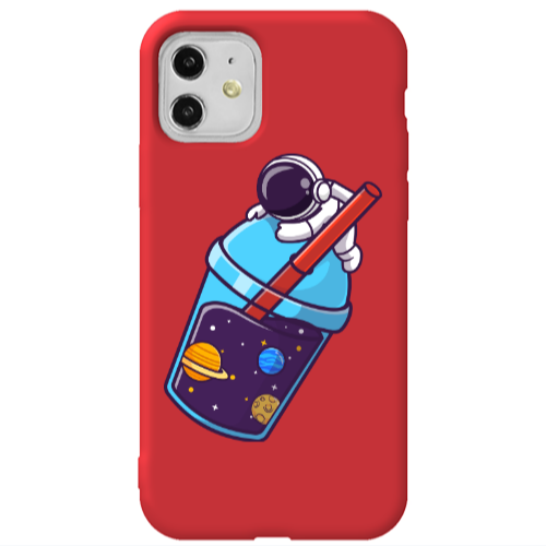 Apple iPhone 11  Longing in space Red Colored Silicone TPU Θήκη