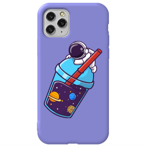 Apple iPhone 11 Pro Longing in space Purple Colored Silicone TPU Θήκη