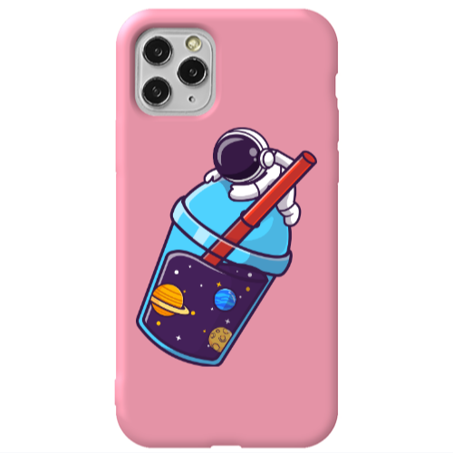 Apple iPhone 11 Pro Longing in space Pink Colored Silicone TPU Θήκη
