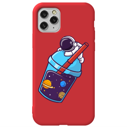 Apple iPhone 11 Pro Longing in space Red Colored Silicone TPU Θήκη
