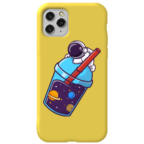 Apple iPhone 11 Pro Longing in space Yellow Colored Silicone TPU Θήκη