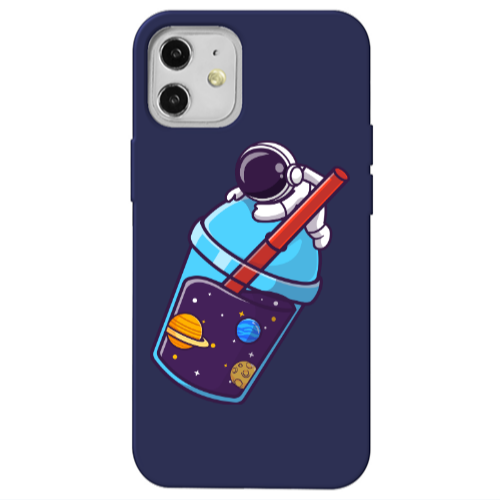 Apple iPhone 12 Longing in space Dark blue Colored Silicone TPU Θήκη