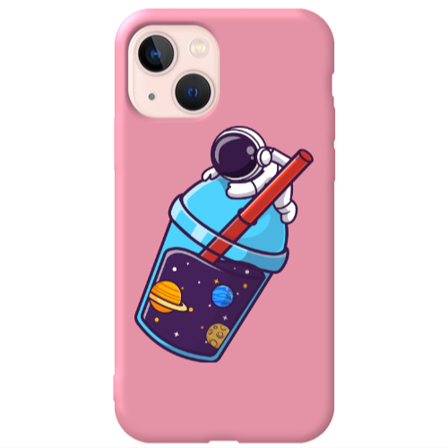 Apple iPhone 13 Longing in space Pink Colored Silicone TPU Θήκη