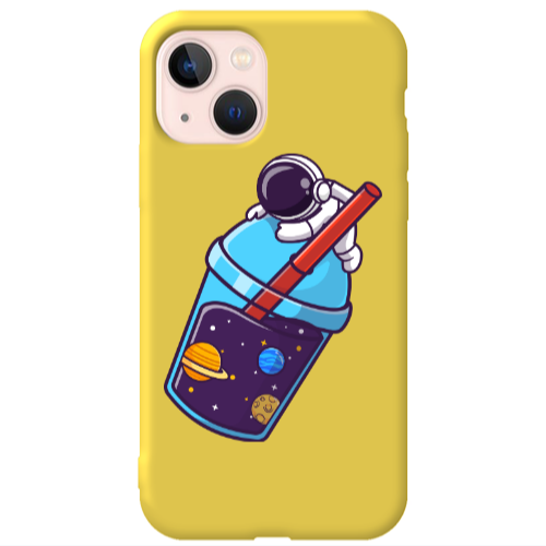 Apple iPhone 13 Longing in space Yellow Colored Silicone TPU Θήκη