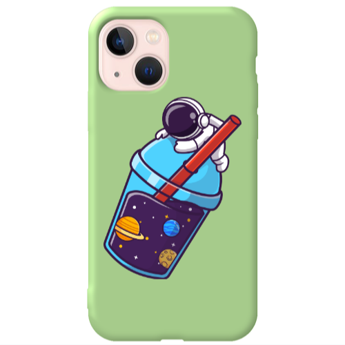 Apple iPhone 13 Longing in space Light Green Colored Silicone TPU Θήκη