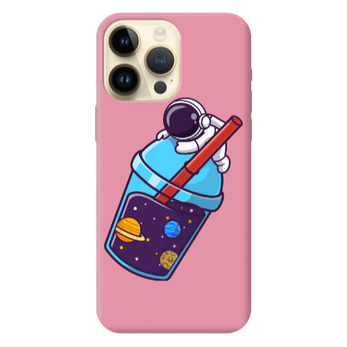 Apple iPhone 13 Pro Max Longing in space Pink Colored Silicone TPU Θήκη