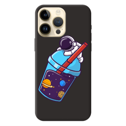 Apple iPhone 13 Pro Max Longing in space Black Colored Silicone TPU Θήκη