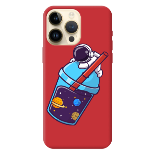 Apple iPhone 13 Pro Max Longing in space Red Colored Silicone TPU Θήκη