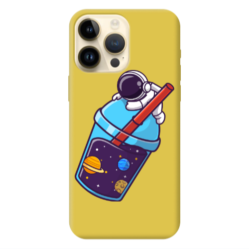 Apple iPhone 13 Pro Max Longing in space Yellow Colored Silicone TPU Θήκη