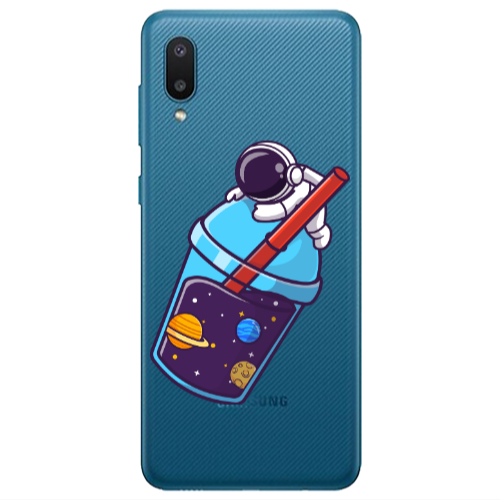 Samsung A02 Longing in space Transparent Silicone TPU Θήκη