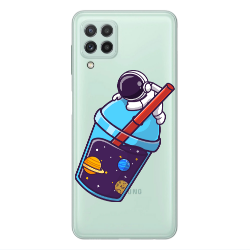 Samsung A22 4G Longing in space Transparent Silicone TPU Θήκη