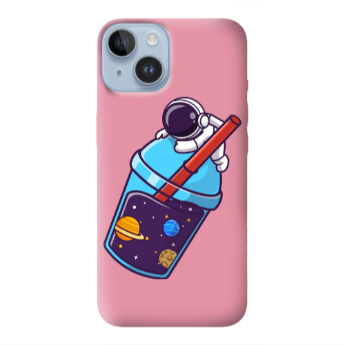 Apple iPhone 14  Longing in space Pink Colored Silicone TPU Θήκη