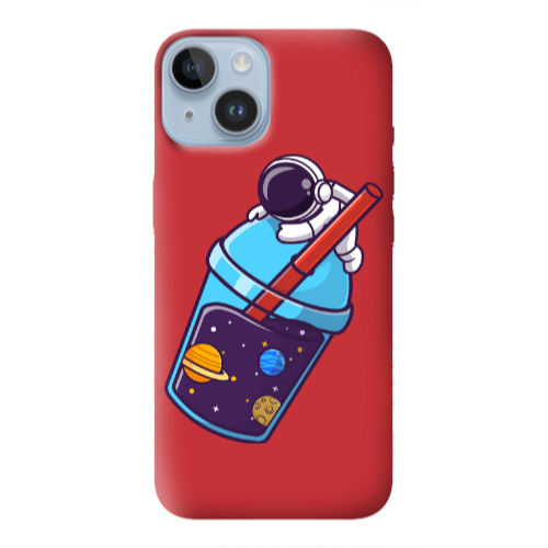 Apple iPhone 14 Plus Longing in space Red Colored Silicone TPU Θήκη