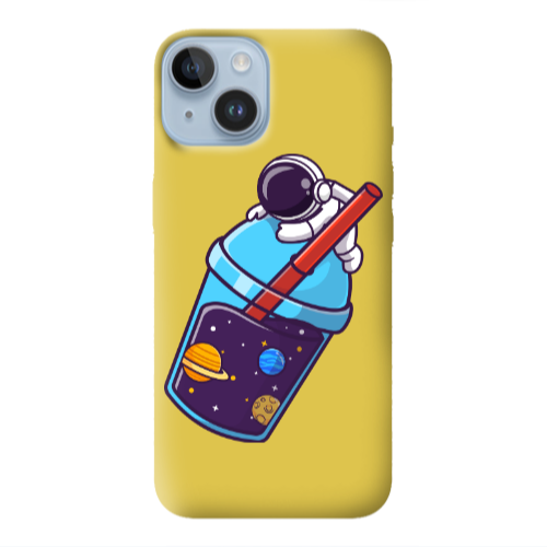 Apple iPhone 14 Plus Longing in space Yellow Colored Silicone TPU Θήκη