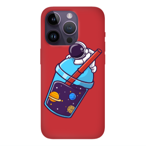 Apple iPhone 14 Pro  Longing in space Red Colored Silicone TPU Θήκη