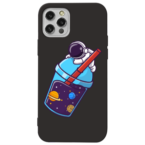 Apple iPhone 13 Pro Longing in space Black Colored Silicone TPU Θήκη