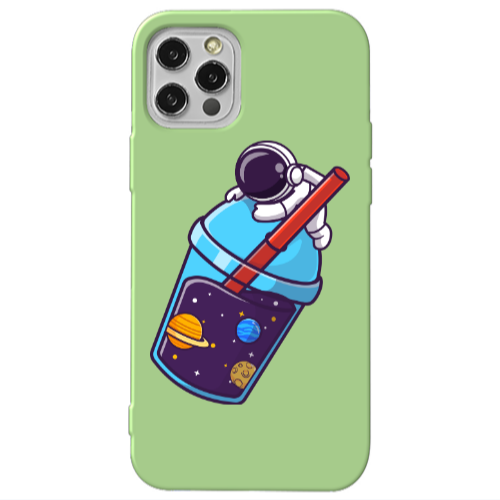 Apple iPhone 12 Pro Longing in space Light Green Colored Silicone TPU Θήκη