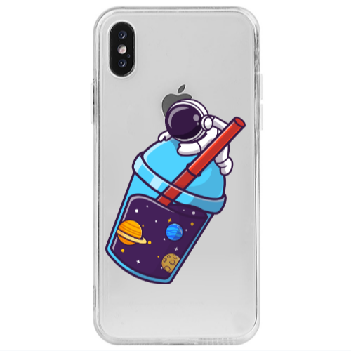 Apple iPhone Xs Longing in space Transparent Silicone TPU Θήκη