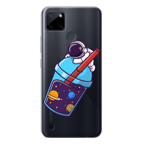 Realme C25Y Longing in space Transparent Silicone TPU Θήκη