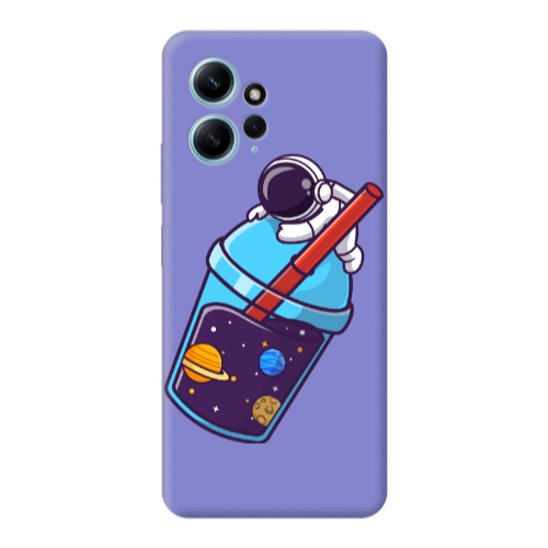 Xiaomi Redmi Note 12 4G Longing in space Purple Colored Silicone TPU Θήκη