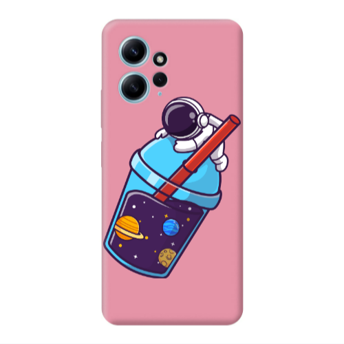 Xiaomi Redmi Note 12 4G Longing in space Pink Colored Silicone TPU Θήκη