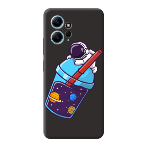 Xiaomi Redmi Note 12 4G Longing in space Black Colored Silicone TPU Θήκη