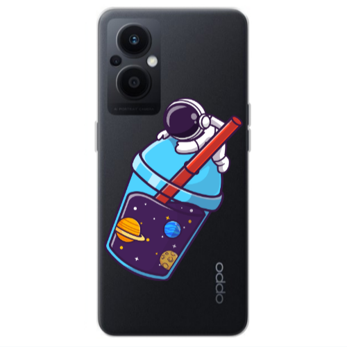 Oppo Reno 7 Lite Longing in space Transparent Silicone TPU Θήκη