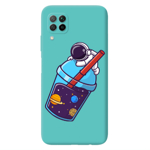 Huawei P40 Lite Longing in space Turquoise Colored Silicone TPU Θήκη