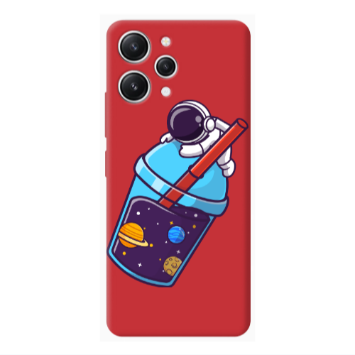 Xiaomi Redmi 12 Longing in space Red Colored Silicone TPU Θήκη