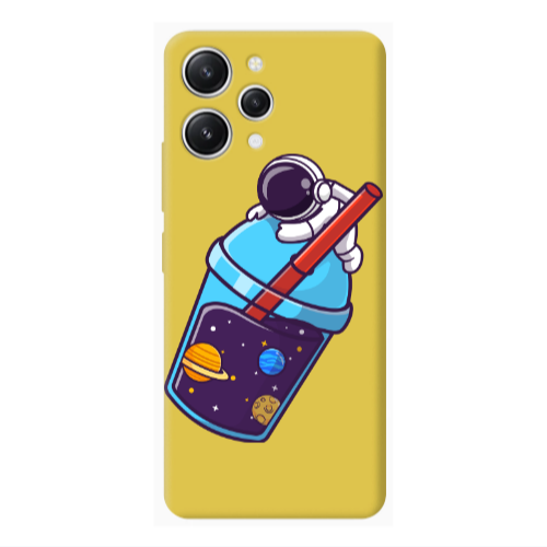 Xiaomi Redmi 12 Longing in space Yellow Colored Silicone TPU Θήκη