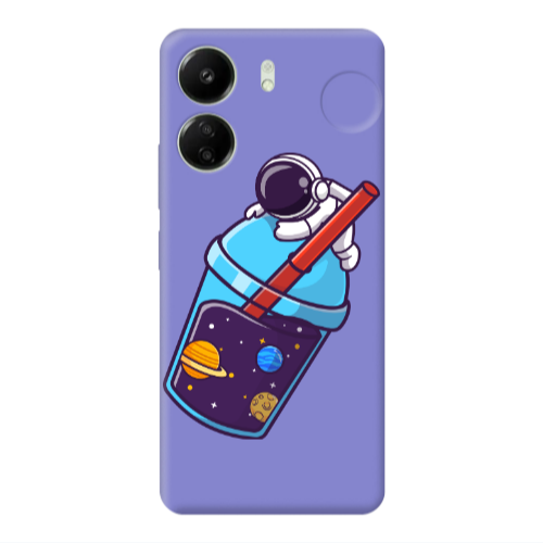 Xiaomi Redmi 13C Longing in space Purple Colored Silicone TPU Θήκη