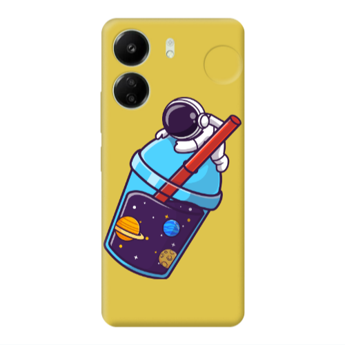 Xiaomi Redmi 13C Longing in space Yellow Colored Silicone TPU Θήκη