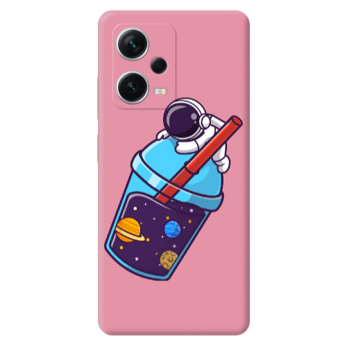 Xiaomi Poco X5 Longing in space Pink Colored Silicone TPU Θήκη