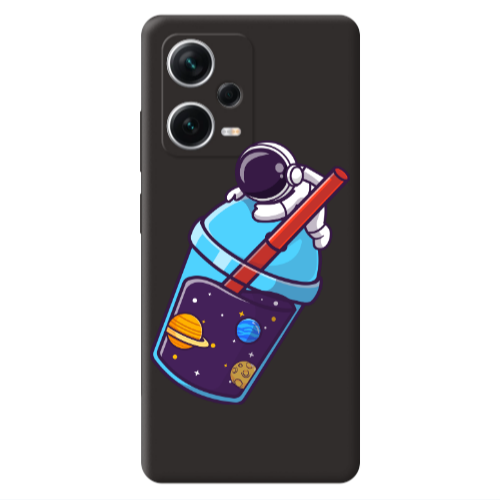 Xiaomi Poco X5 Longing in space Black Colored Silicone TPU Θήκη