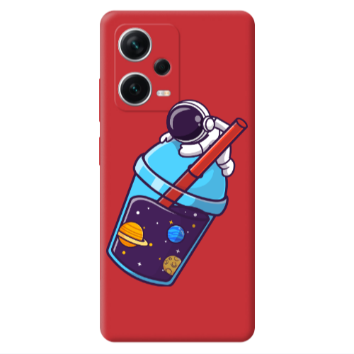 Xiaomi Poco X5 Longing in space Red Colored Silicone TPU Θήκη
