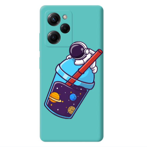 Xiaomi Poco X5 Pro Longing in space Turquoise Colored Silicone TPU Θήκη