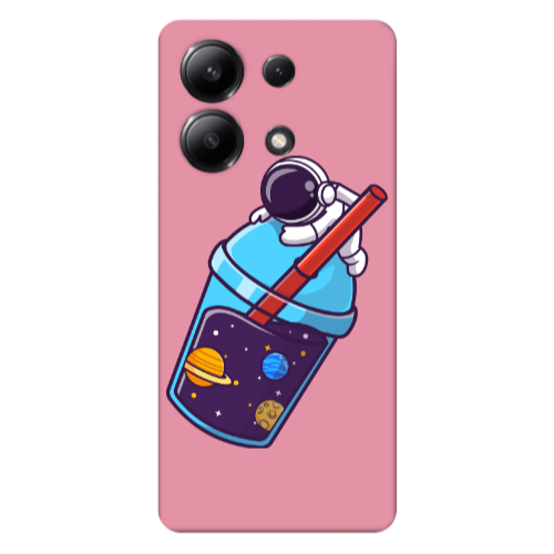 Xiaomi Redmi Note 13 4G Longing in space Pink Colored Silicone TPU Θήκη