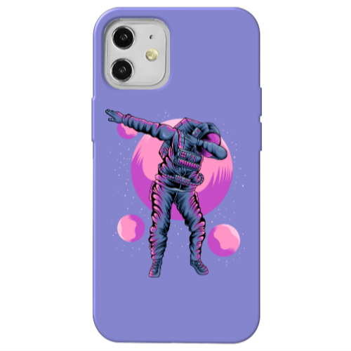Apple iPhone 12 Dance Purple Colored Silicone TPU Θήκη