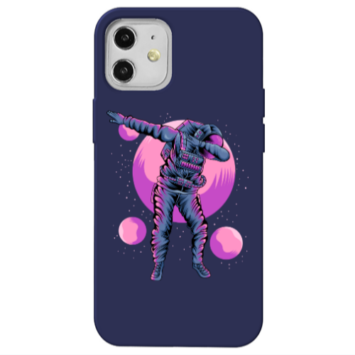 Apple iPhone 12 Dance Dark blue Colored Silicone TPU Θήκη