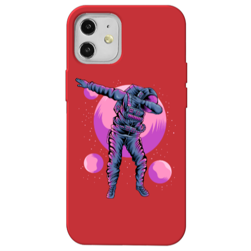 Apple iPhone 12 Dance Red Colored Silicone TPU Θήκη