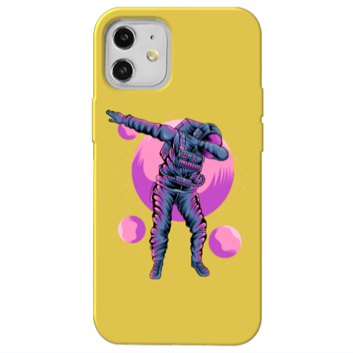 Apple iPhone 12 Dance Yellow Colored Silicone TPU Θήκη