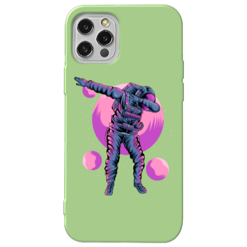 Apple iPhone 12 Pro Max Dance Light Green Colored Silicone TPU Θήκη